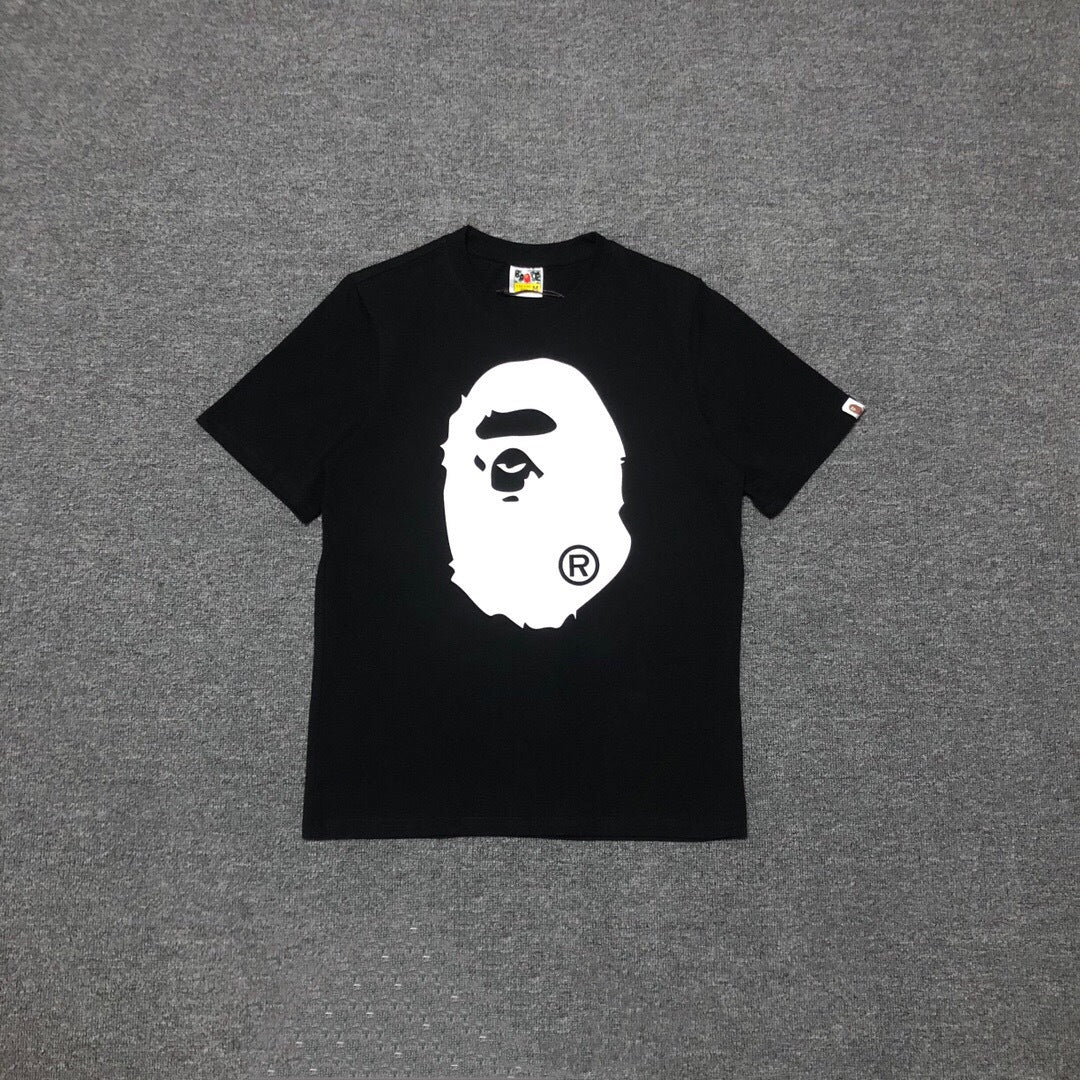 BAPE Classic Camo Ape Head Letter Print Loose Unisex Casual T-Shirt