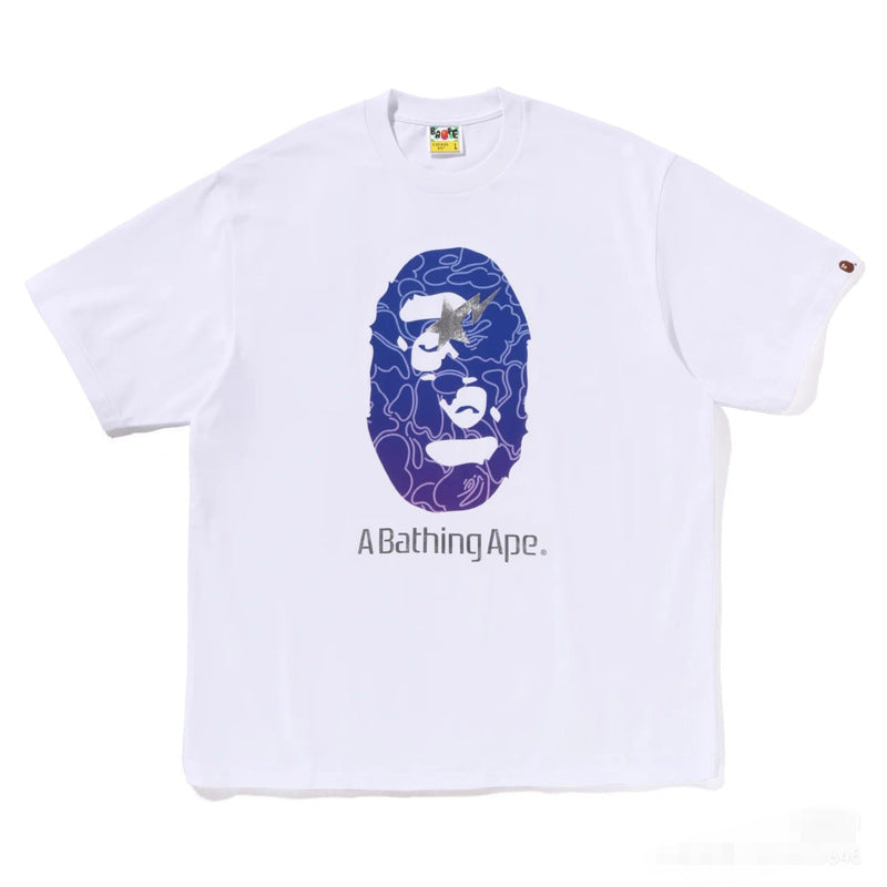 BAPE Ape Head Shark Print Unisex Casual T-Shirt