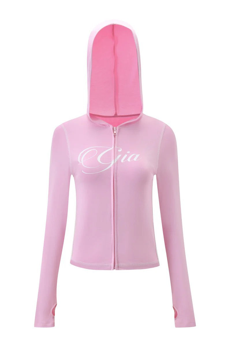 I.AM.GIA Zip Hoodie Crop Top Mini Skirt 2 Piece Set Women