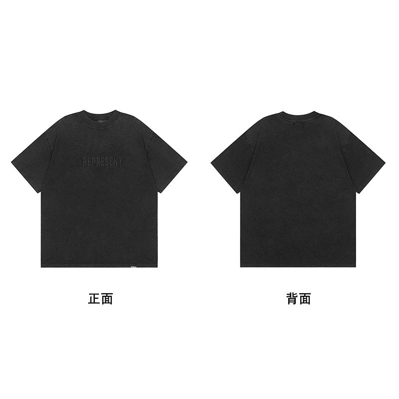 Represent Shark Washed Graphic Oversized Tee Streetwear Unisex
