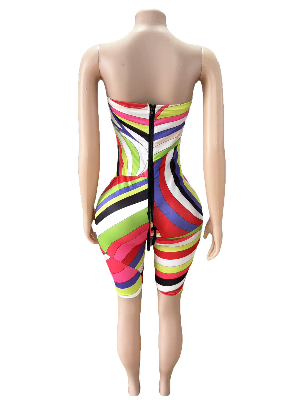 Emilio Pucci Striped Print Strapless Bodycon Jumpsuit Women