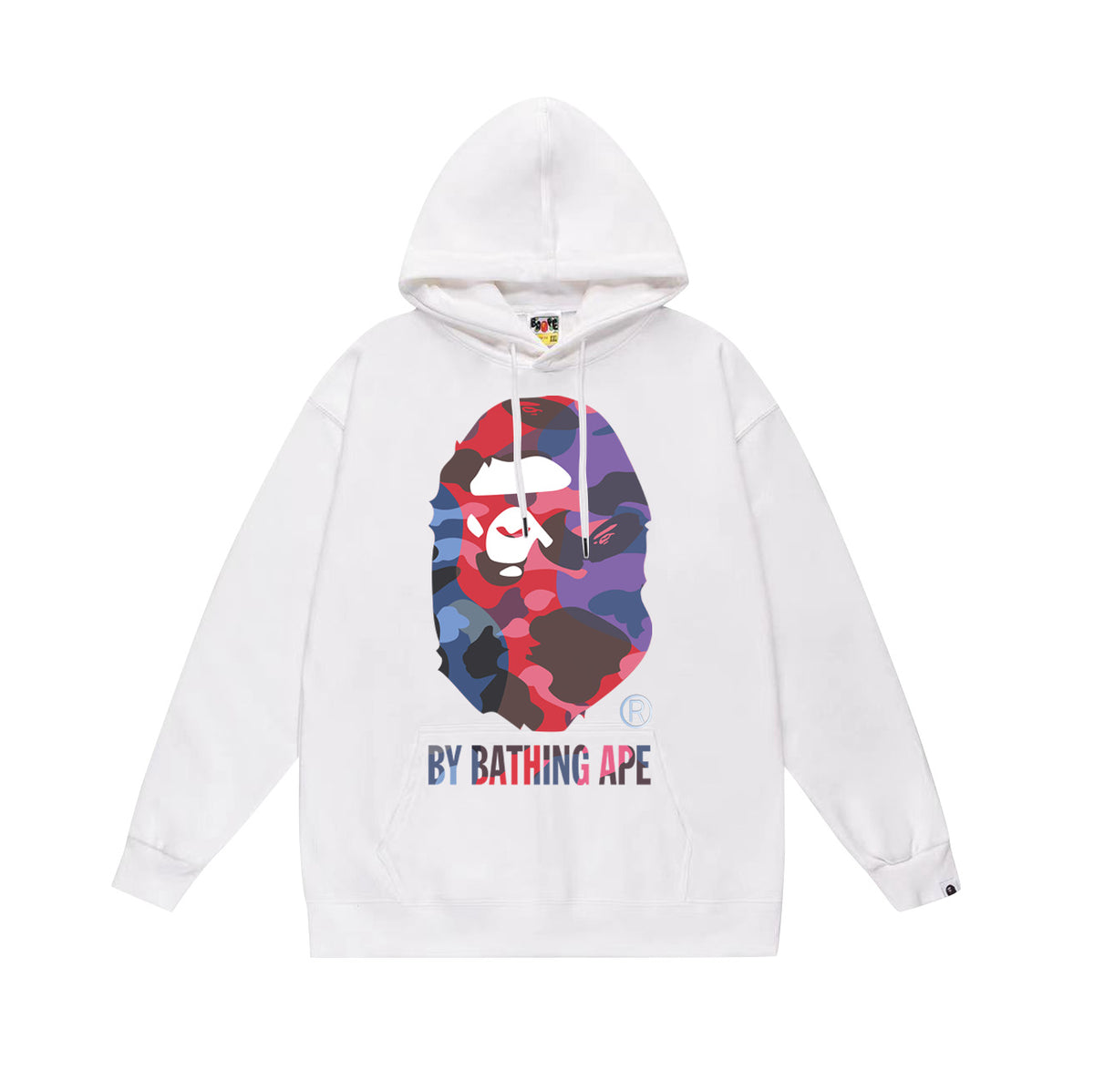 BAPE Hoodie Multi Camo Ape Head Print Street Fleece Pullover