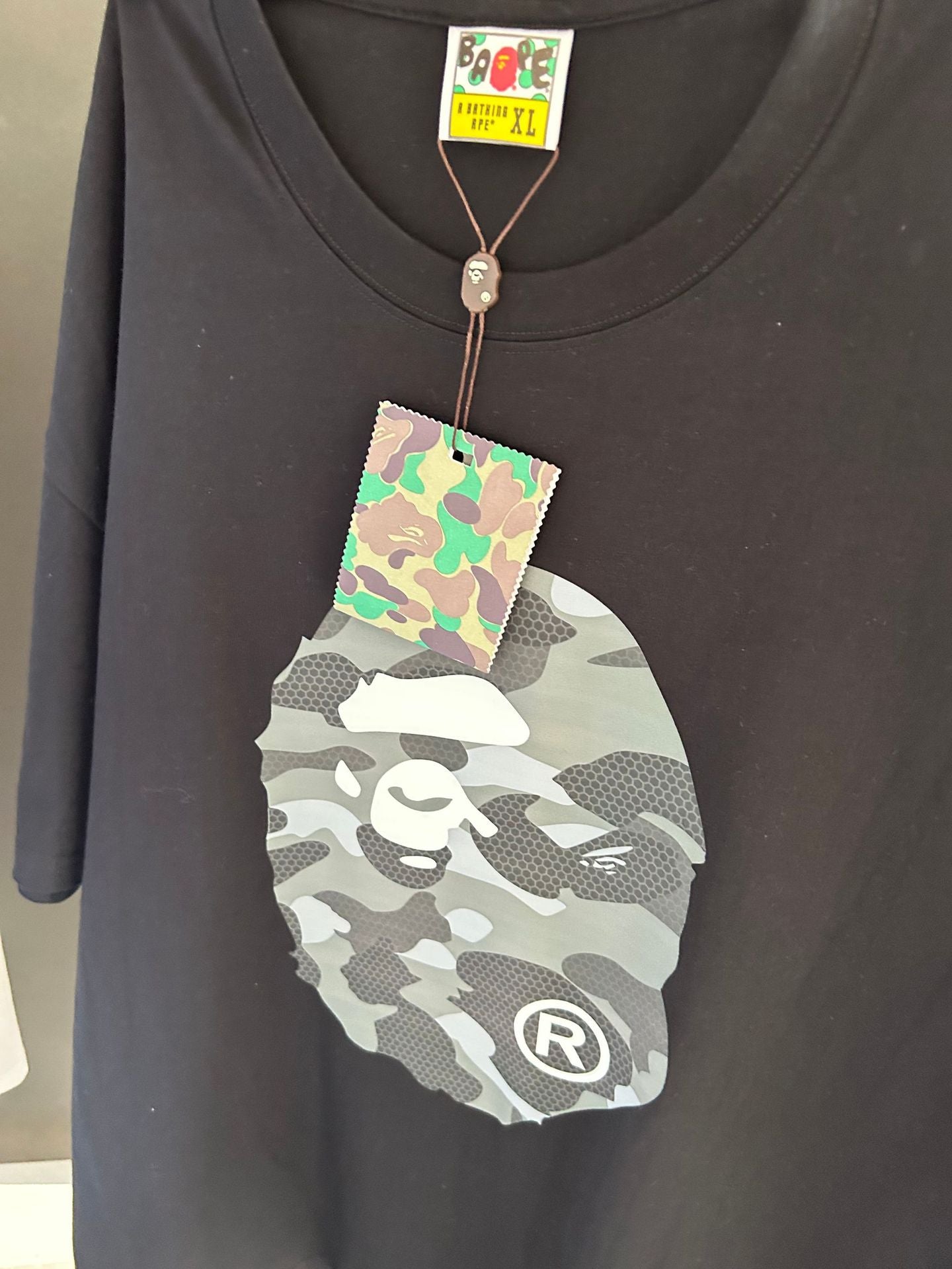 BAPE Shark Ape Head Camo Print Crew Neck Short Sleeve T‑Shirt Unisex