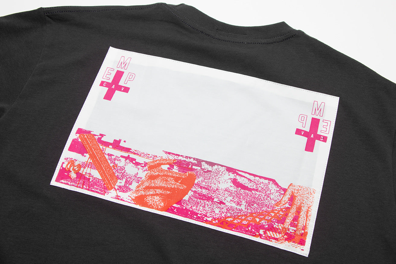 Cav Empt Washed Cross Patch Crew Neck Short Sleeve T Shirt Unisex