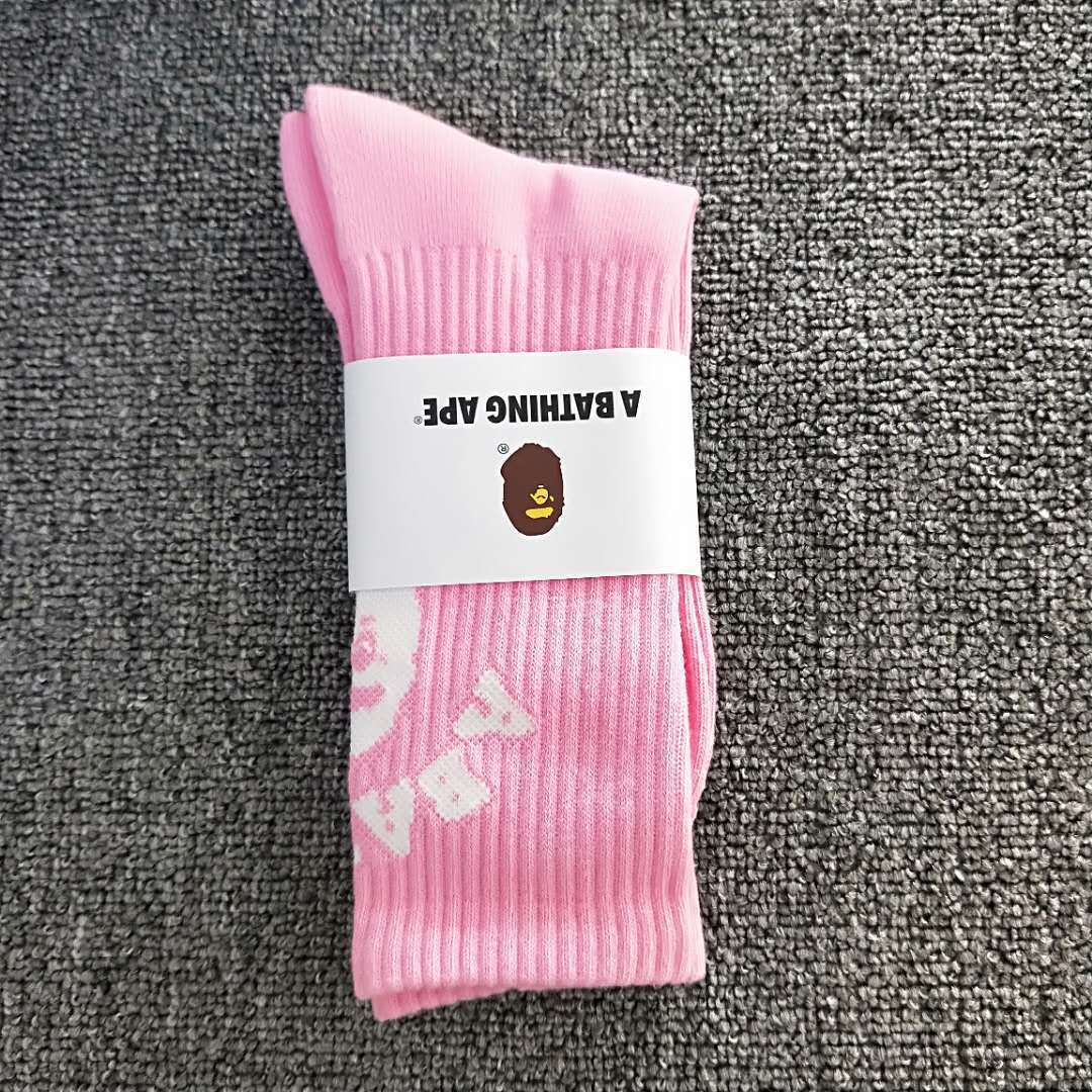 BAPE Ape Head Crew Socks Multi Graphic Prints