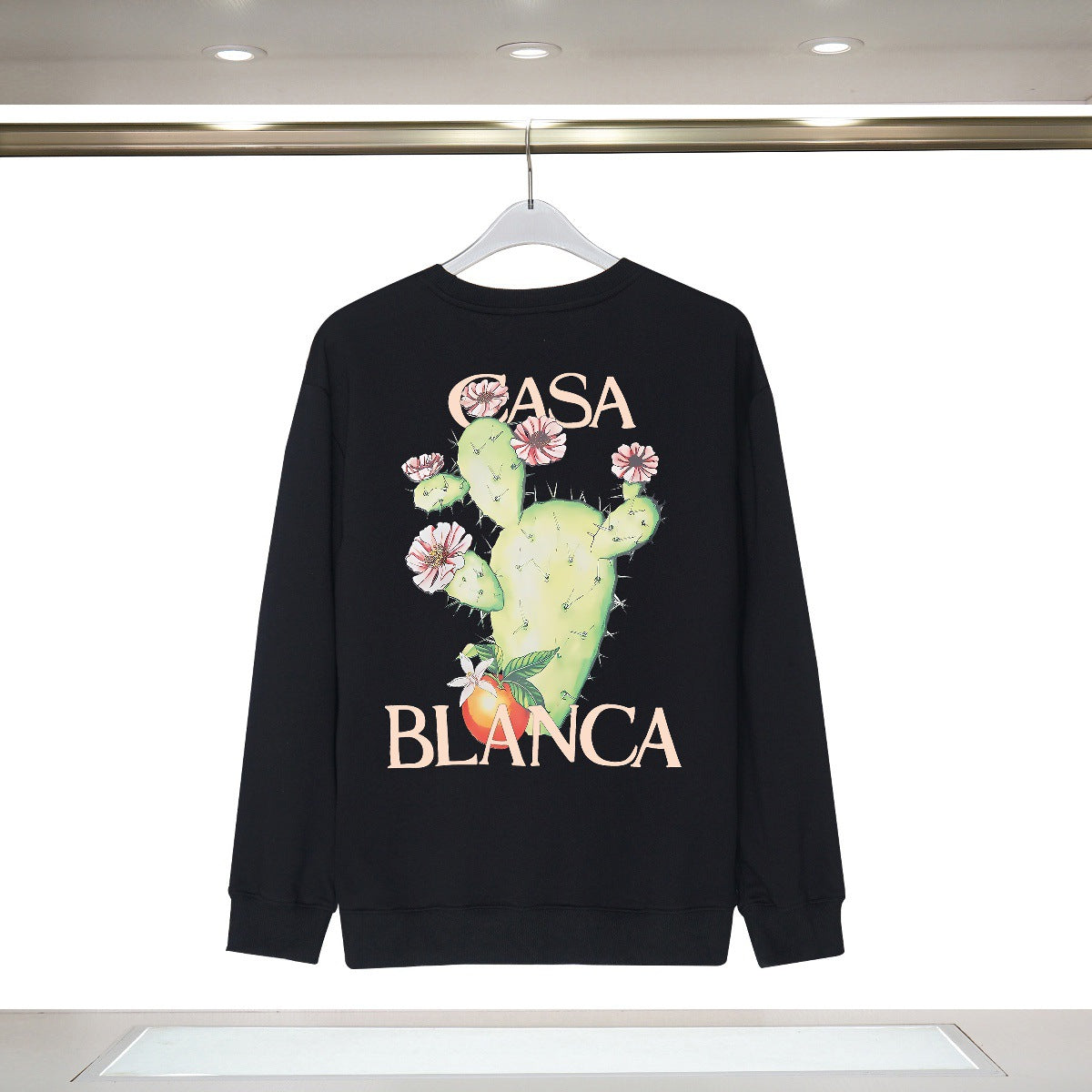 Casablanca Art Graphic Crewneck Sweatshirt Vintage Casual Pullover