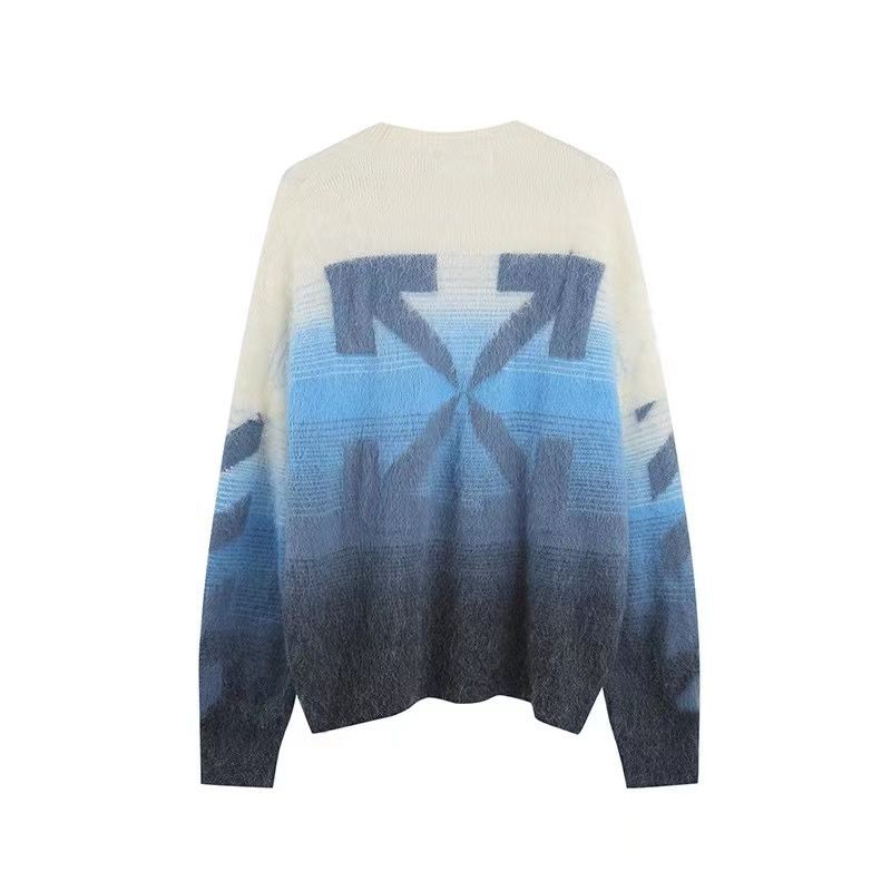 Off-White Diag Ombre Brushed Knit Crewneck Arrows Jumper
