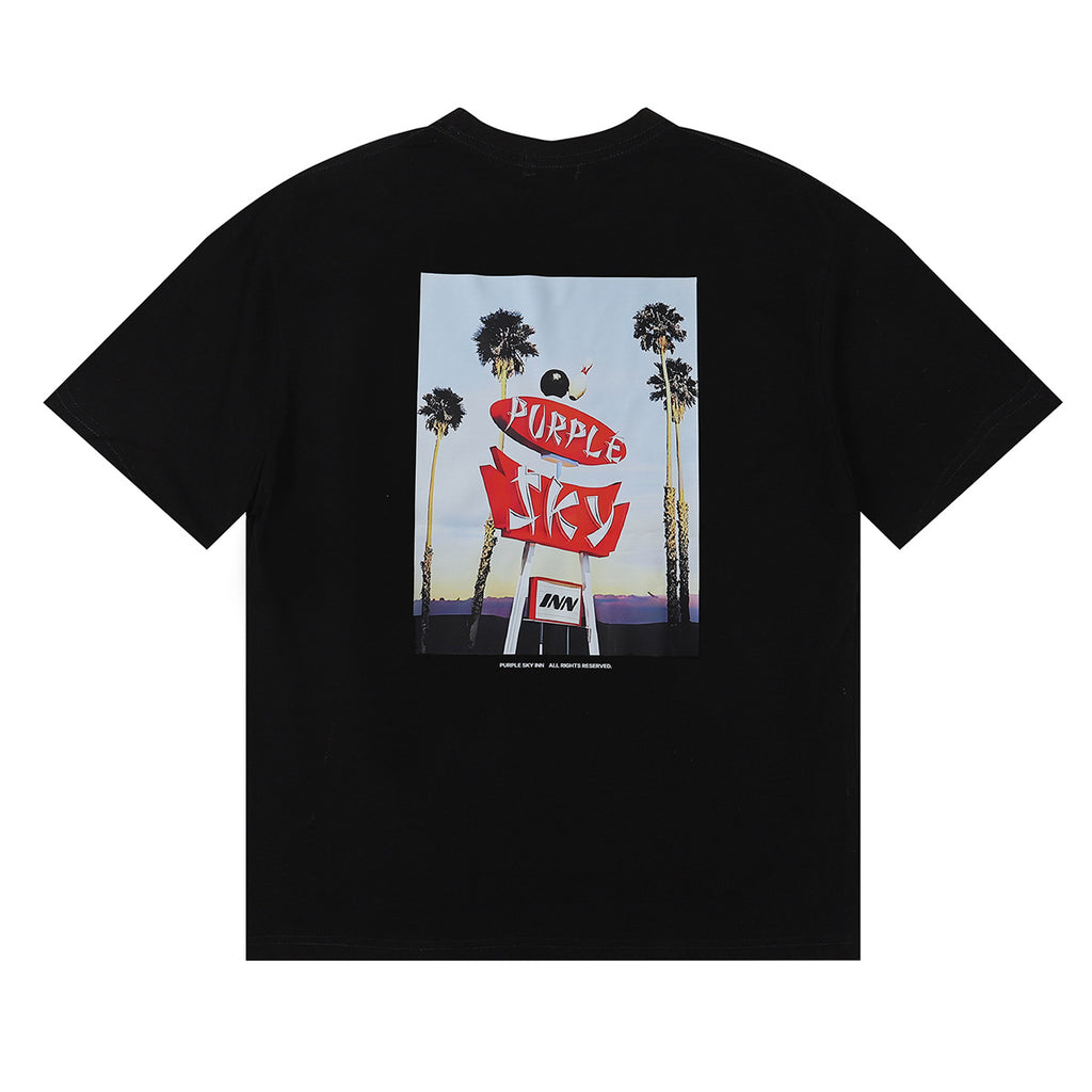 Purple Brand Graphic Tee Loose Unisex Vintage Streetwear T-Shirt