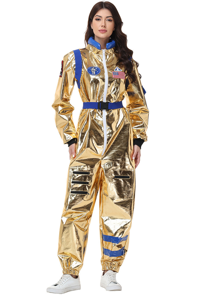 Halloween Women Astronaut Space Suit Cosplay Pilot Jumpsuit Party Sets