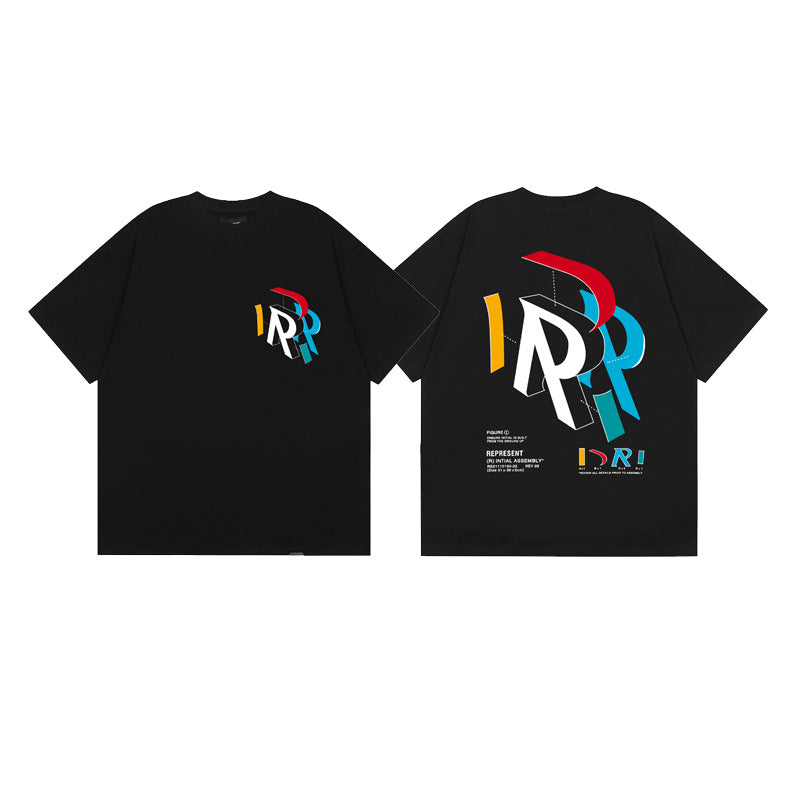 Represent Shark Washed Graphic Oversized Tee Streetwear Unisex