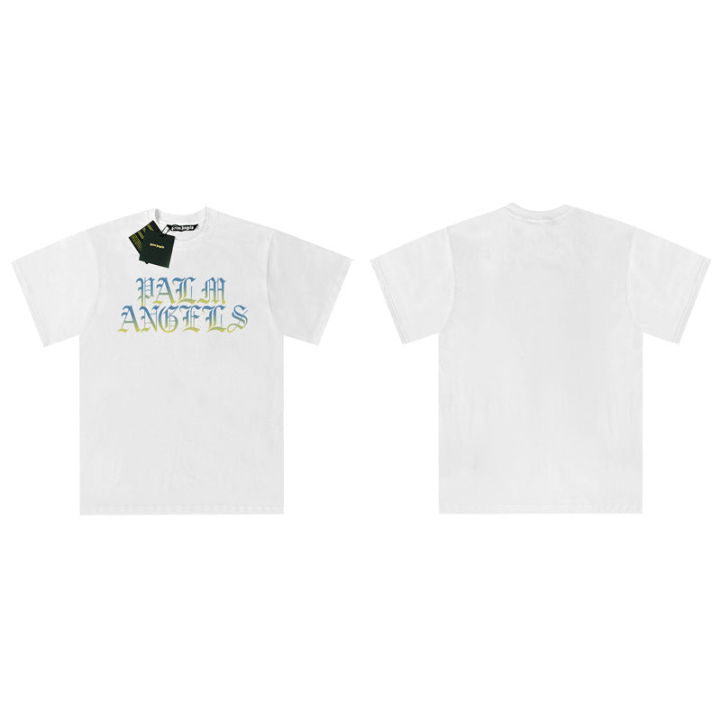 Palm Angels Graphic Print Tee Loose Crew Neck Streetwear T-Shirt
