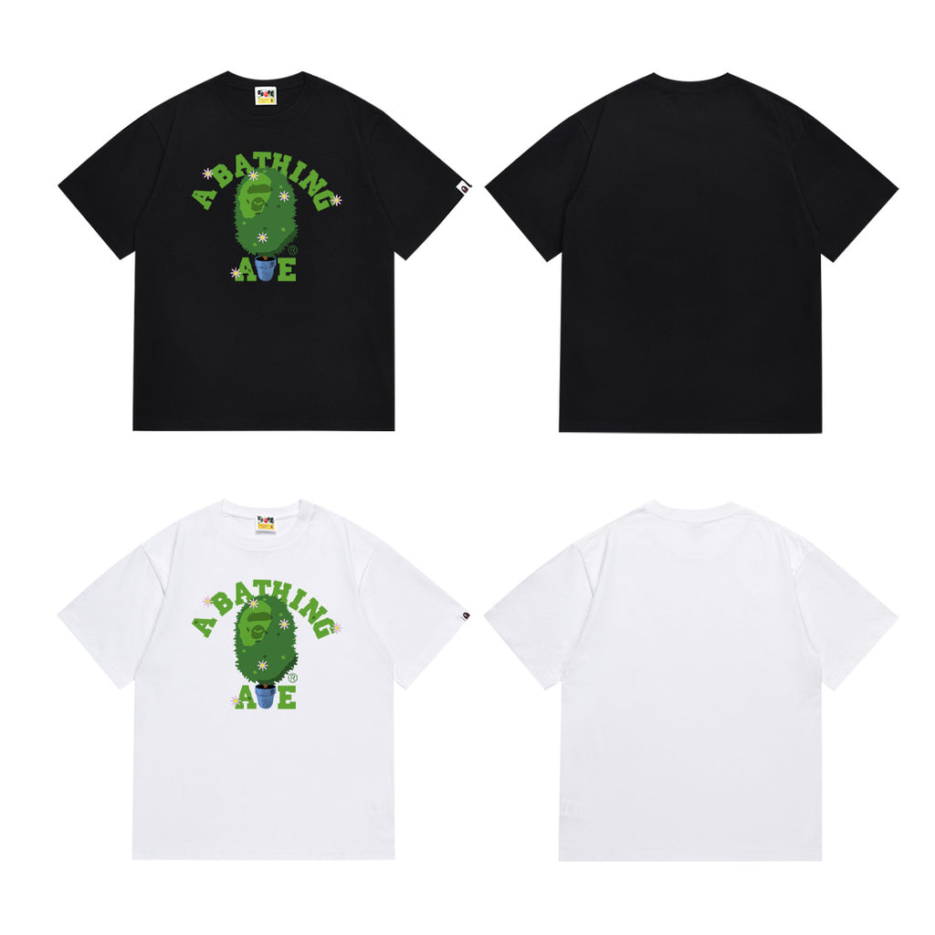 BAPE Ape Head Graphic Print Short Sleeve Tee Streetwear Unisex
