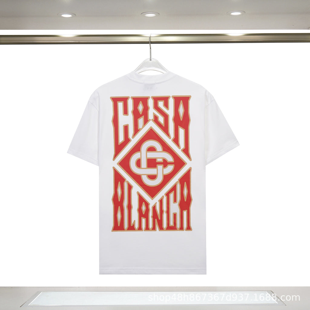 Casablanca Art Print Loose Unisex Short Sleeve Graphic T-Shirt