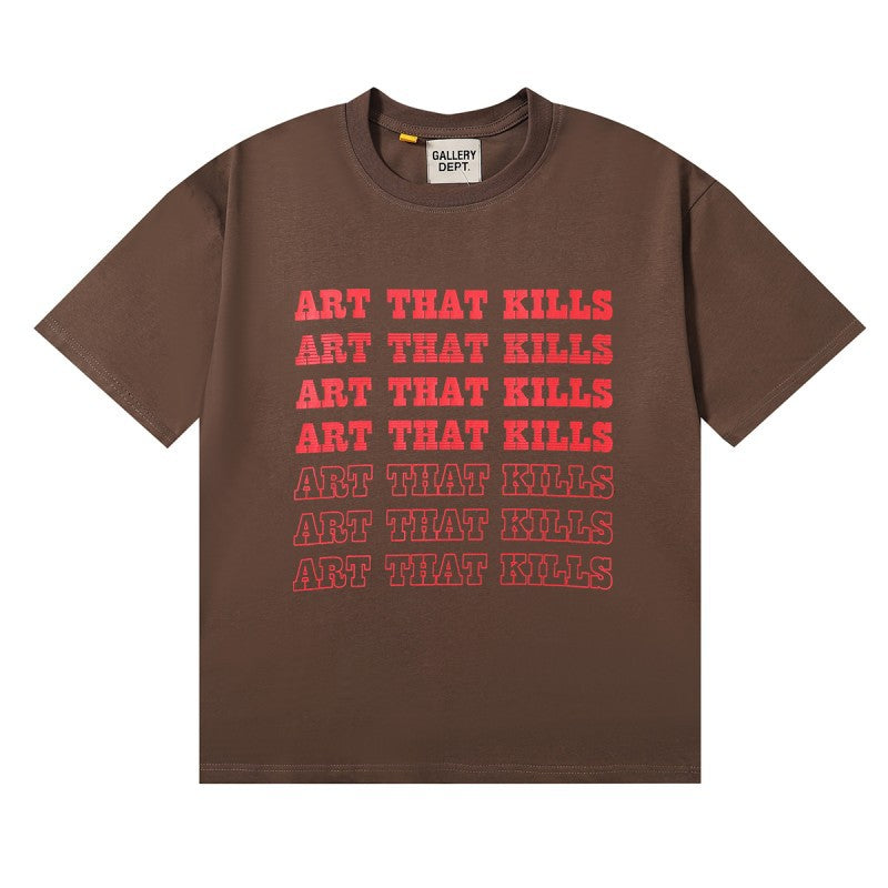 Gallery Dept Classic Logo Slogan Crew Neck Short Sleeve T‑Shirt Unisex