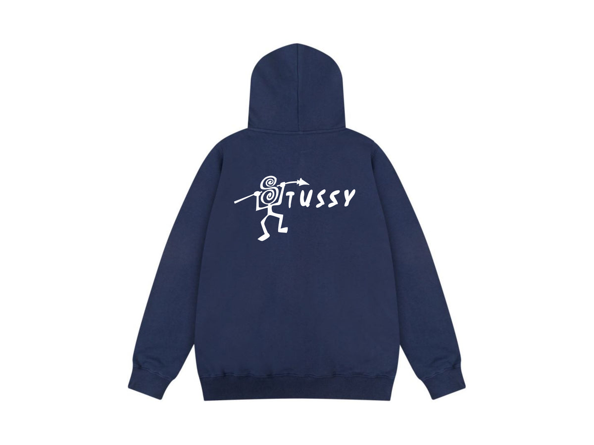 Stussy Zip Up Hoodie Multi Graphic Letter Print Streetwear Jacket