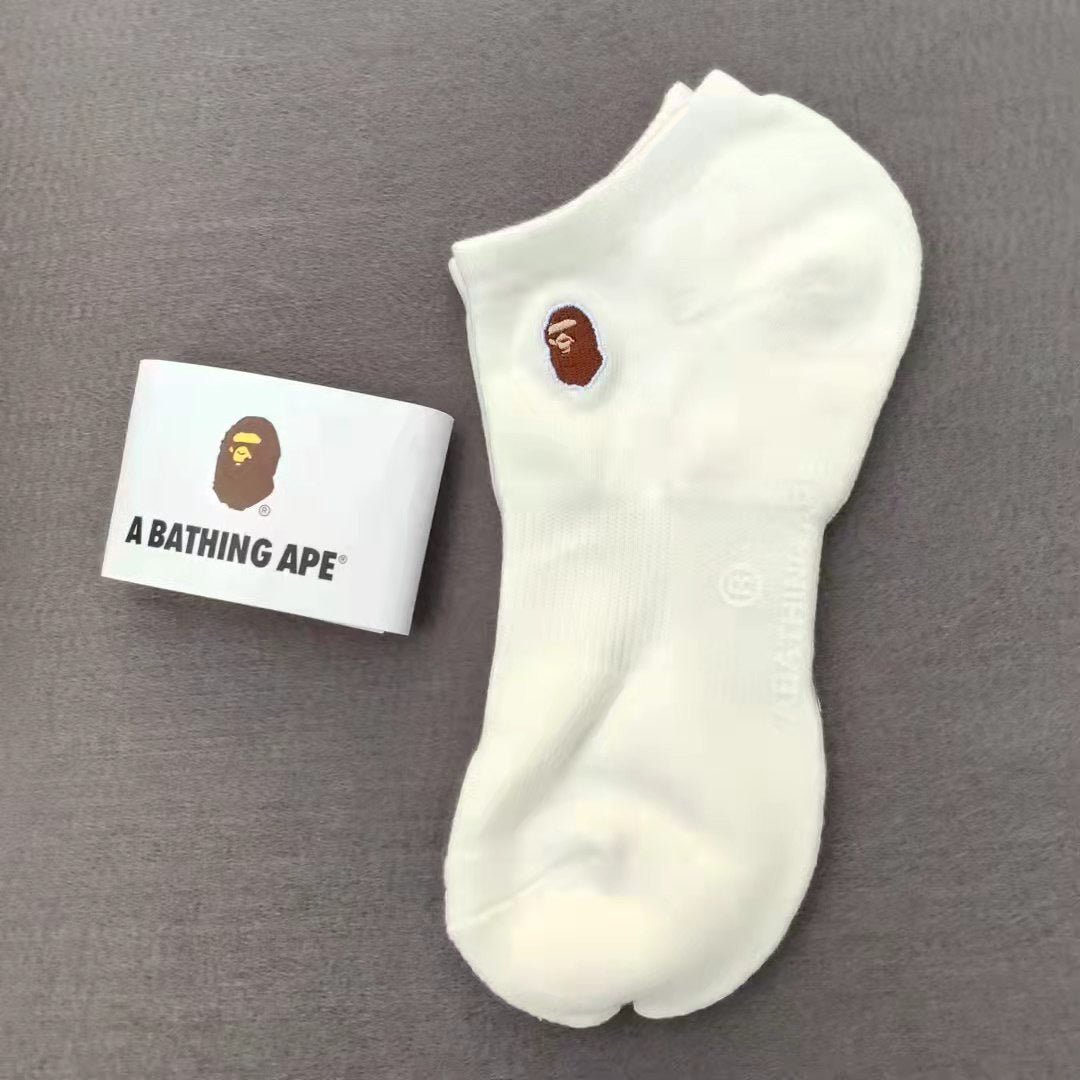 BAPE Ape Head Embroidered Socks