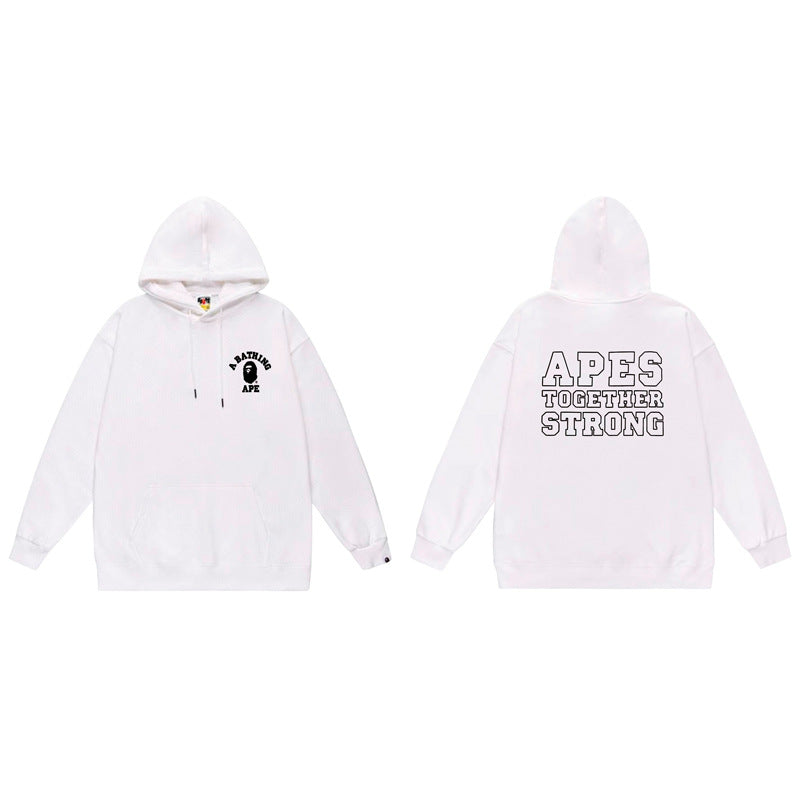 BAPE Ape Head Graphic Hoodie Camo Print Loose Cotton Pullover
