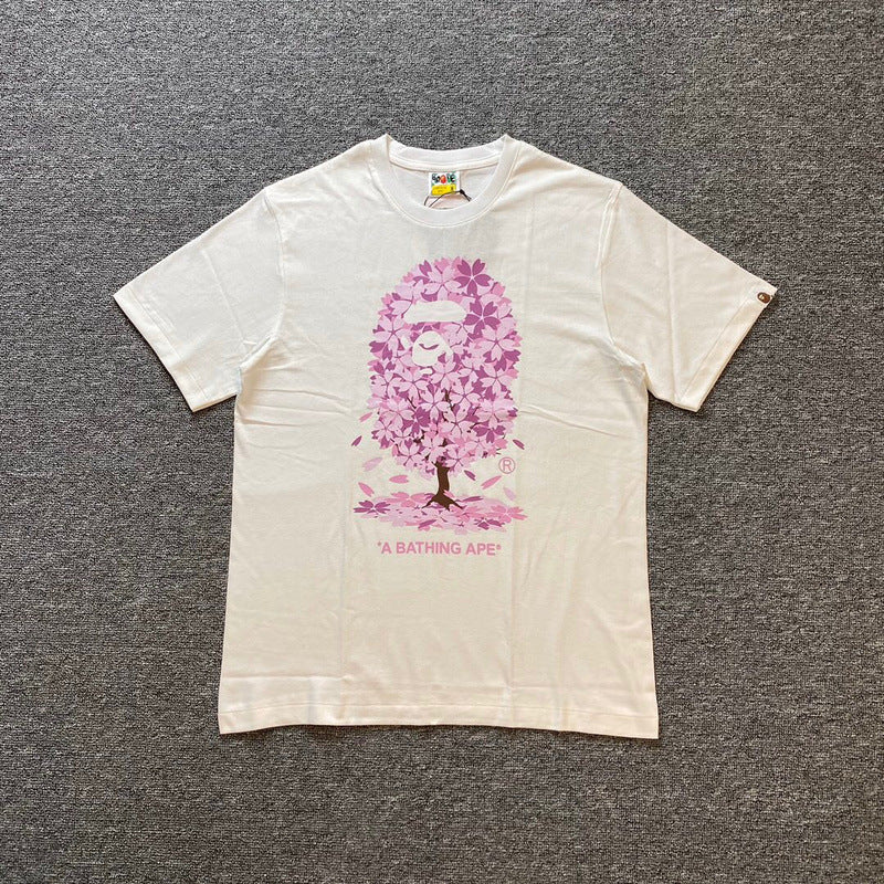 Bape Sakura Floral Graphic Oversized Tee Streetwear Unisex
