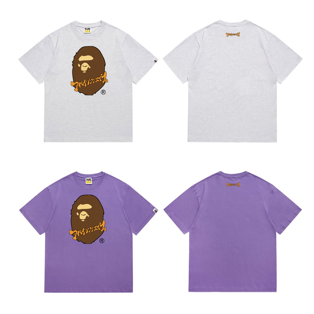 BAPE Ape Head Graphic Print Short Sleeve Tee Streetwear Unisex