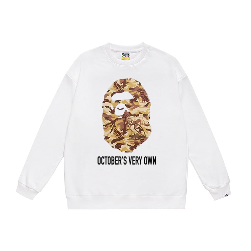 BAPE Ape Head Crewneck Sweatshirt Multi Print Streetwear Pullover