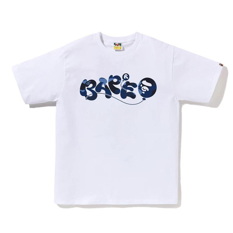 BAPE Ape Head & Shark Graphic Tee Loose Unisex Streetwear T-Shirt