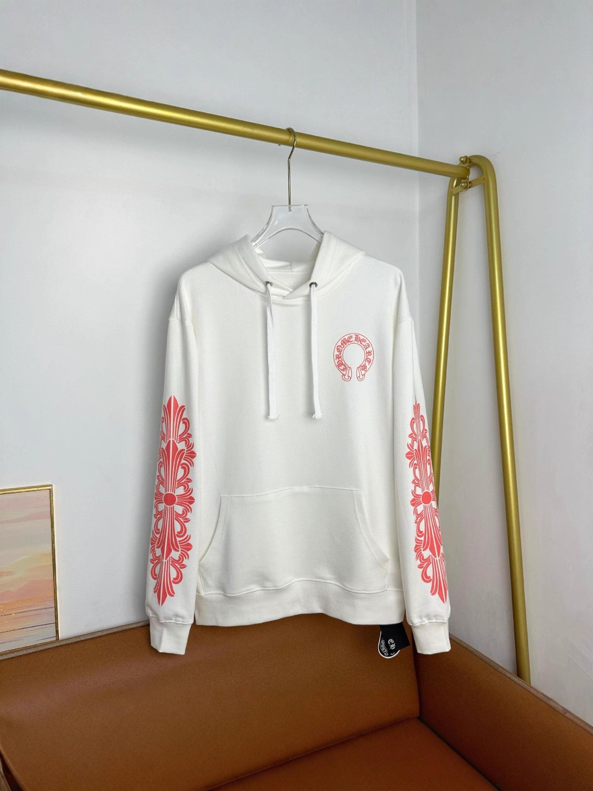 Chrome Hearts Hoodie Horseshoe Cross ST.BARTH Anchor Fleece Pullover
