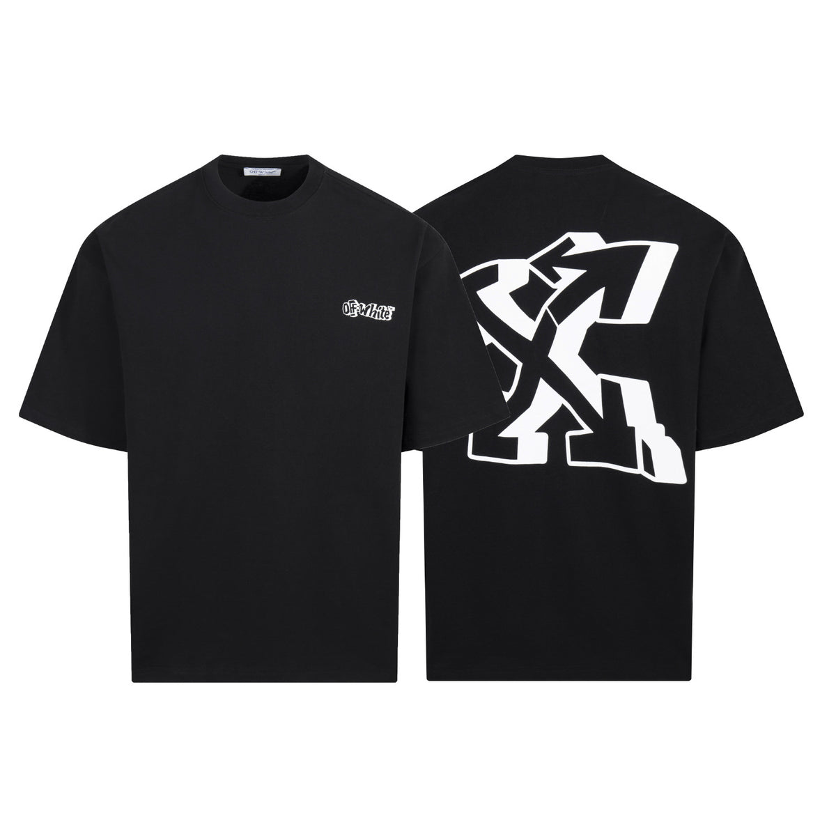 Off White Arrow Print Crew Neck Short Sleeve T Shirt Unisex