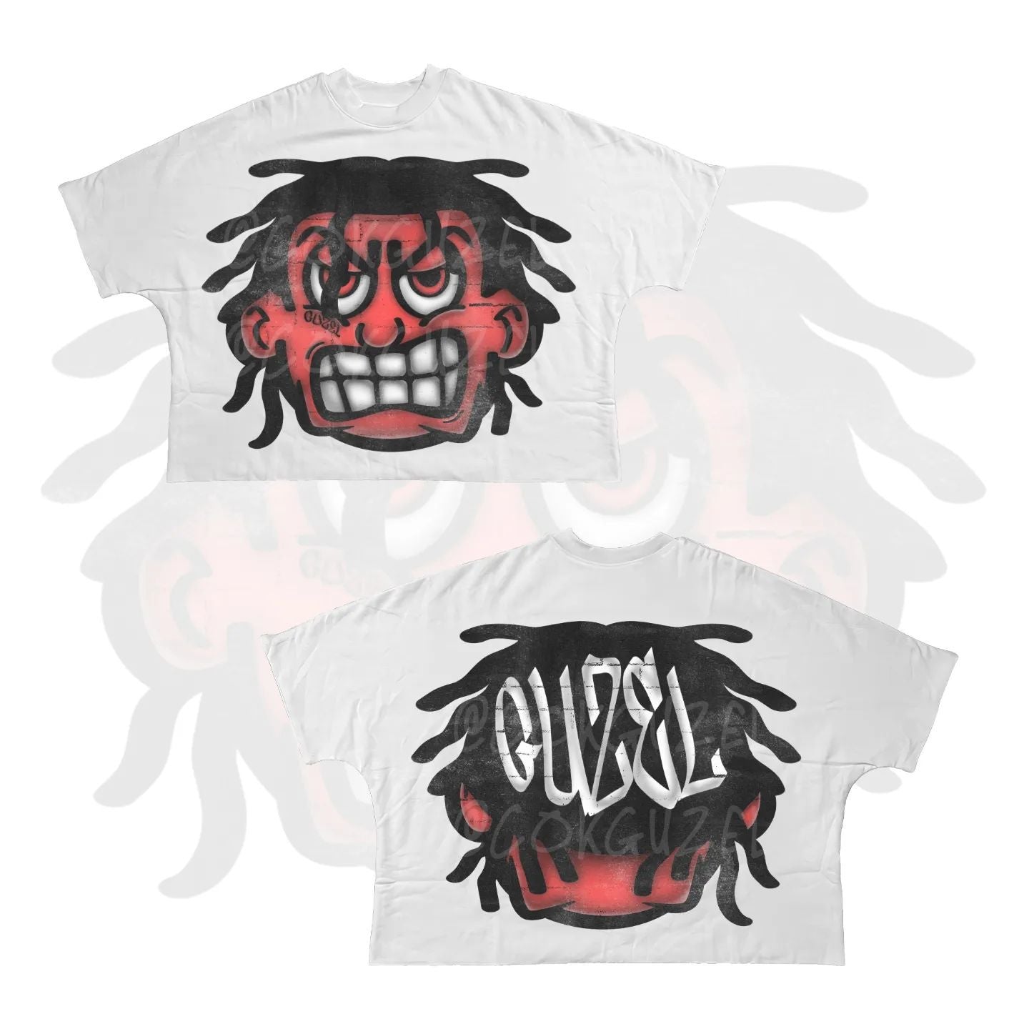Y2K Hip-Hop-Cartoon-Charakter-Grafik Unisex Oversized Streetwear Baumwoll-T-Shirt