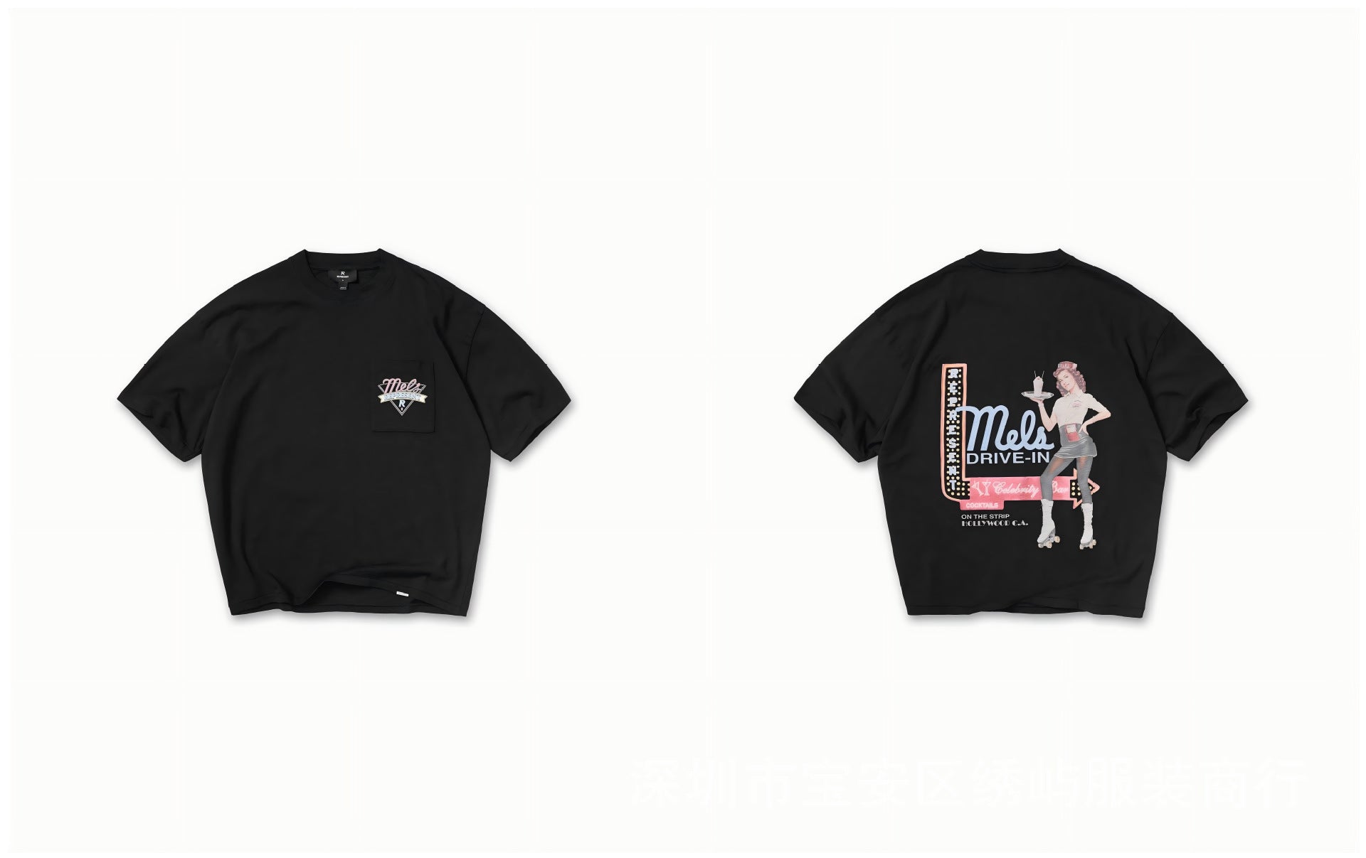 Represent Cartoon Graphic Crew Neck Short Sleeve T Shirt