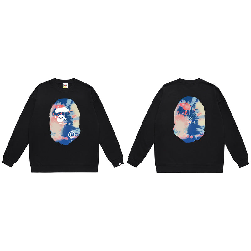BAPE Ape Head Crewneck Sweatshirt Multi Print Streetwear Pullover