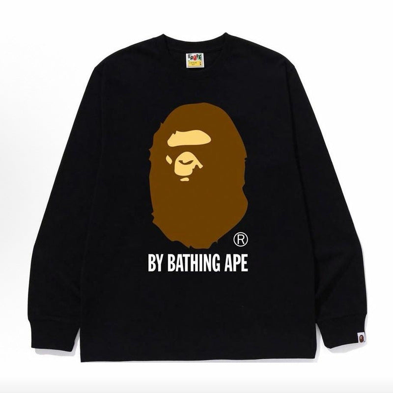 Bape Camo Ape Head Graphic Washed Oversized Crewneck Streetwear
