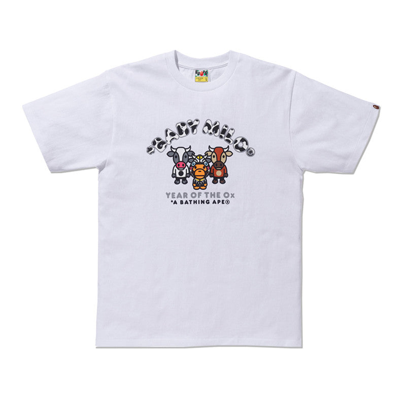 Bape Baby Milo Multi‑Print Graphic Oversized Tee Streetwear Unisex