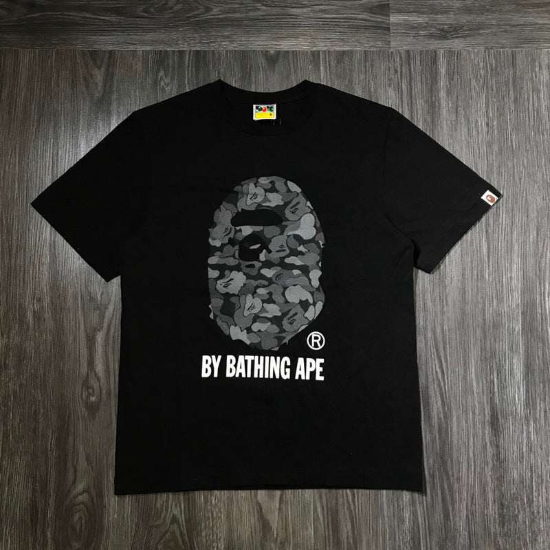 Bape Ape Head Shark Multi‑Print Oversized Tee Streetwear Unisex