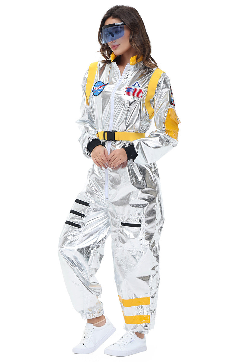 Halloween Women Astronaut Space Suit Cosplay Pilot Jumpsuit Party Sets