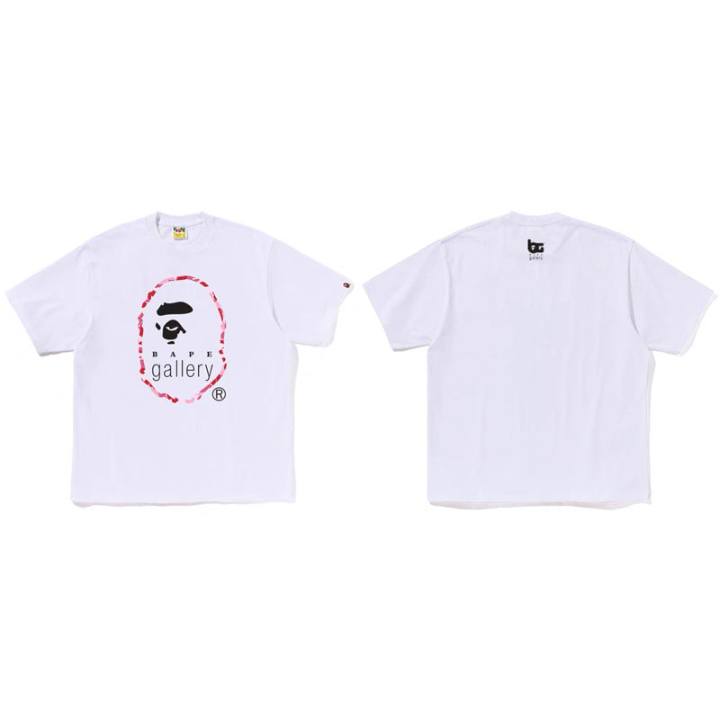 BAPE Ape Head & Shark Graphic Tee Loose Unisex Streetwear T-Shirt