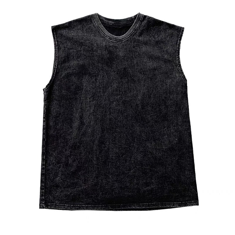 Vintage Washed Tank Top Graphic Loose Hip Hop Summer Sleeveless Vest