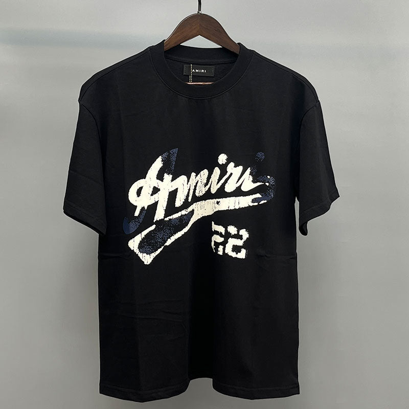 Amiri Multi‑Style Letter Logo Graphic Oversized Tee Streetwear Unisex