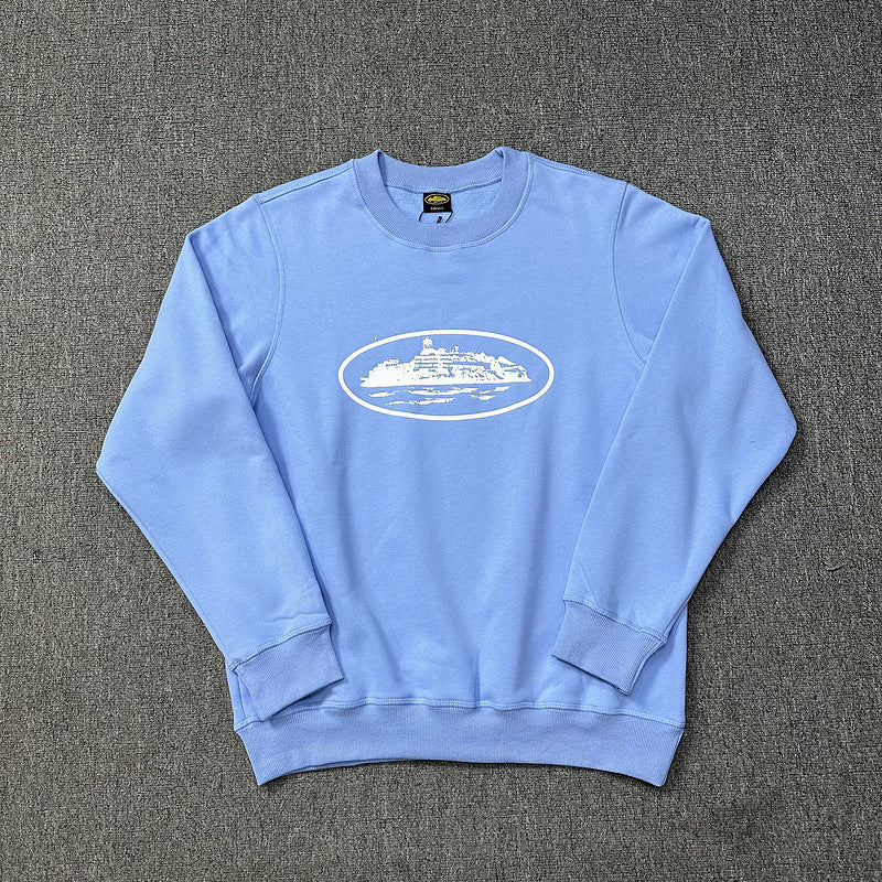 Corteiz Island Letter Graphic Oversized Crewneck Streetwear