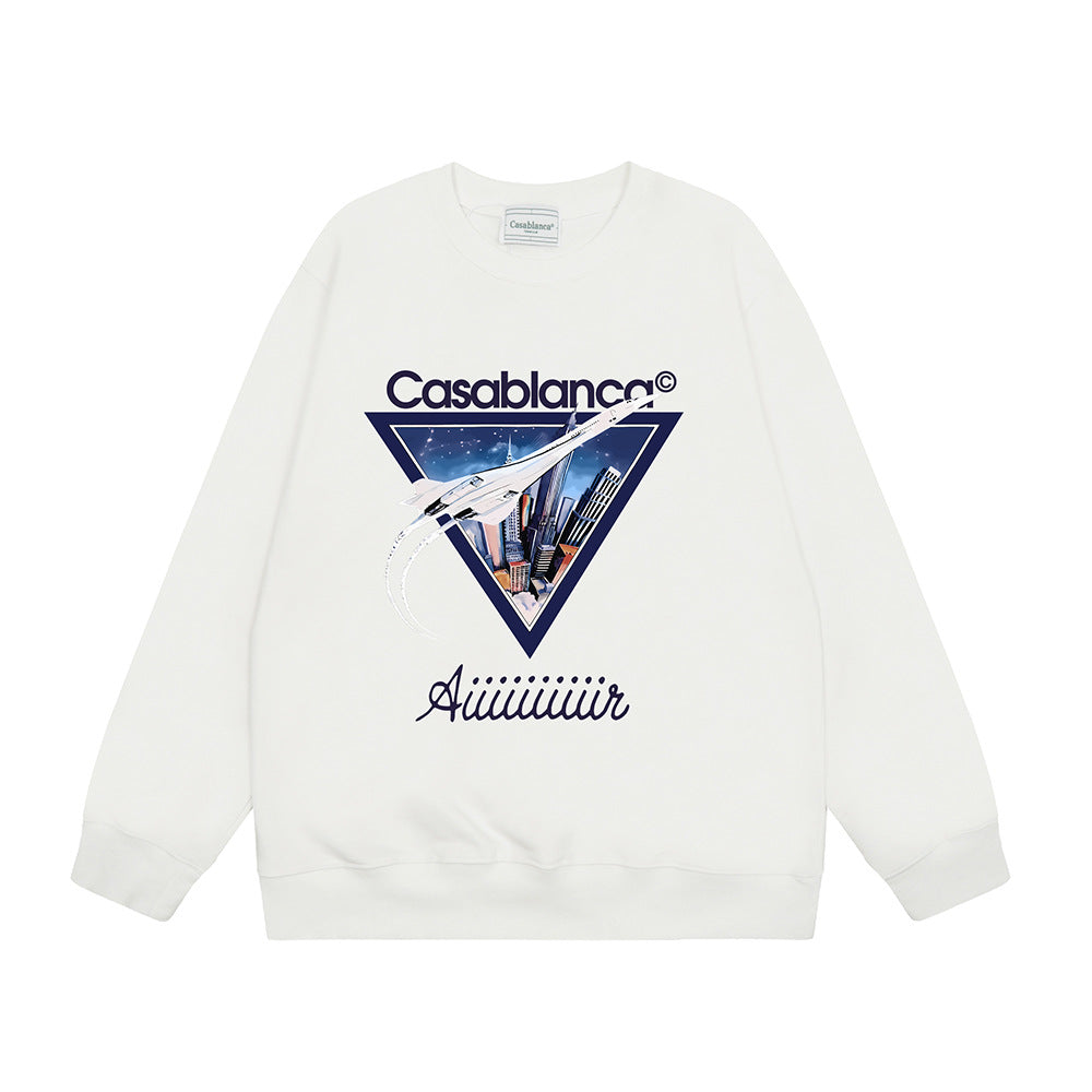 Casablanca Graphic Print Crew Neck French Terry Sweatshirt Unisex