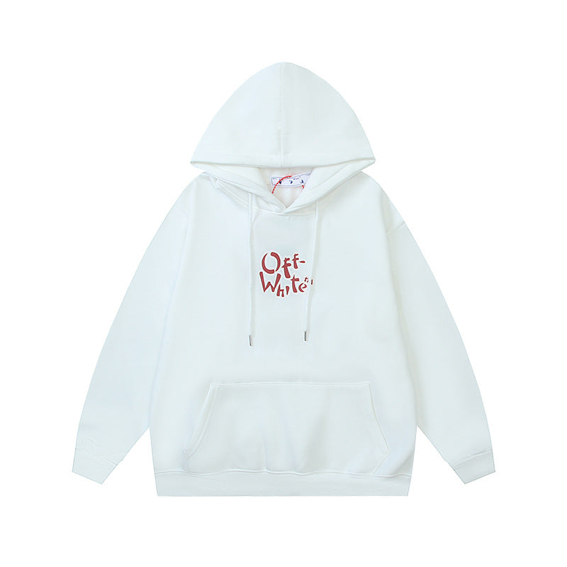 Off-White Arrow Graphic Print Hoodie Streetwear Unisex