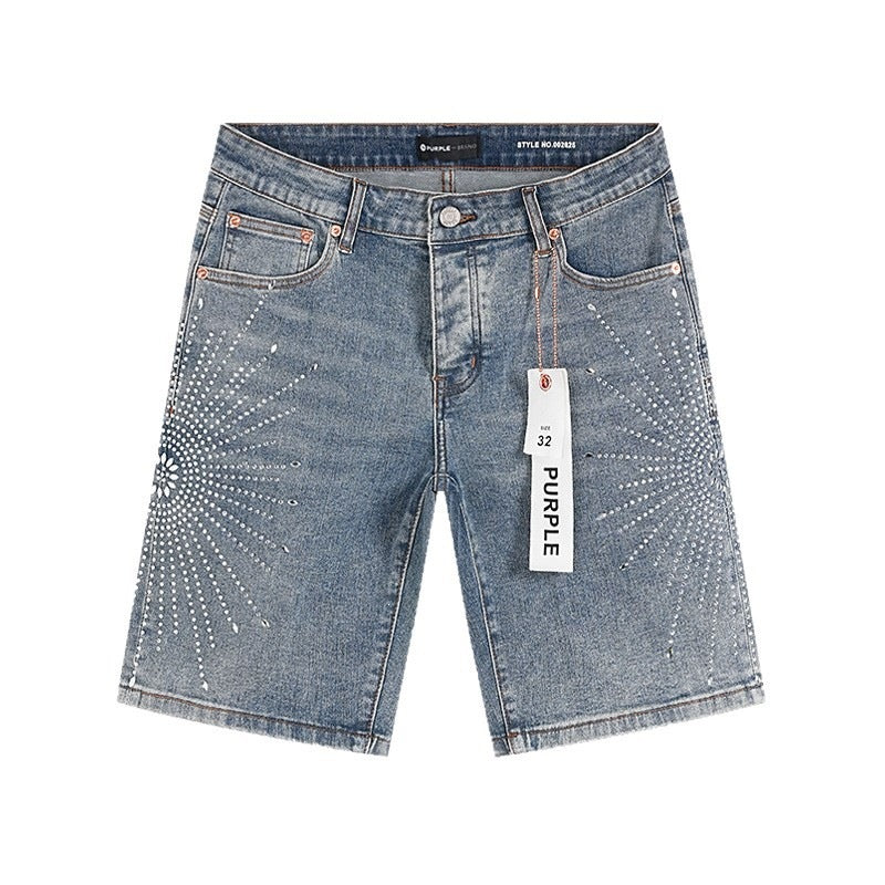 Purple Brand Distressed Loose Fit Denim Shorts Unisex