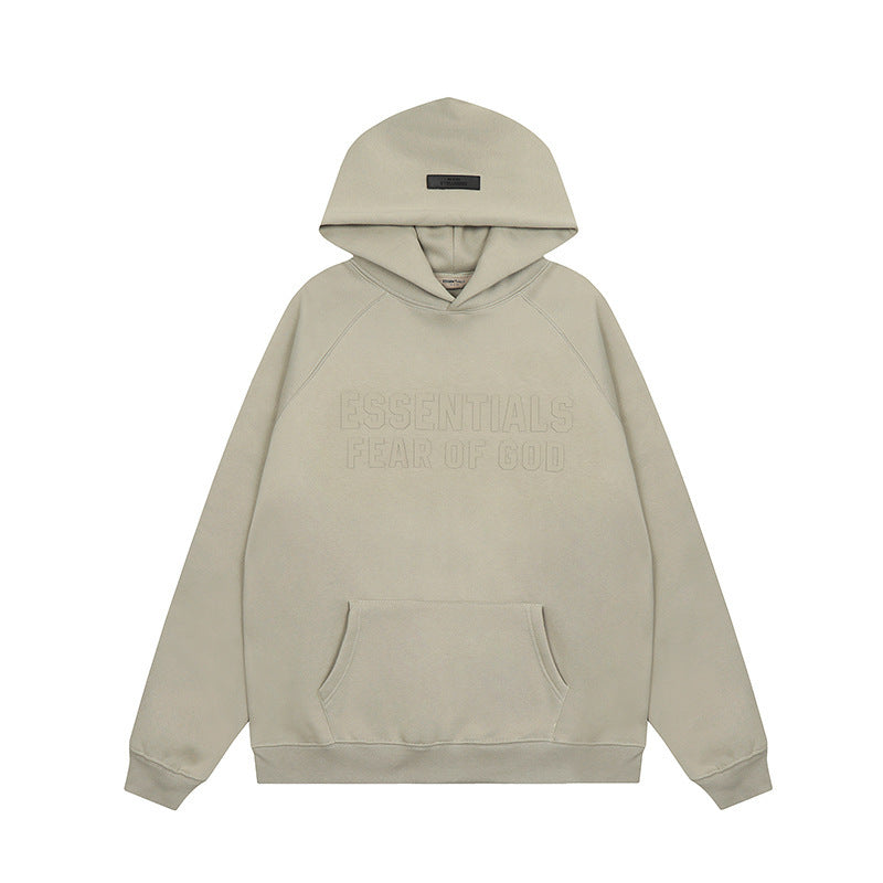 Fear of God ESSENTIALS 3D Silicone Letter Print Hoodie sweatpants
