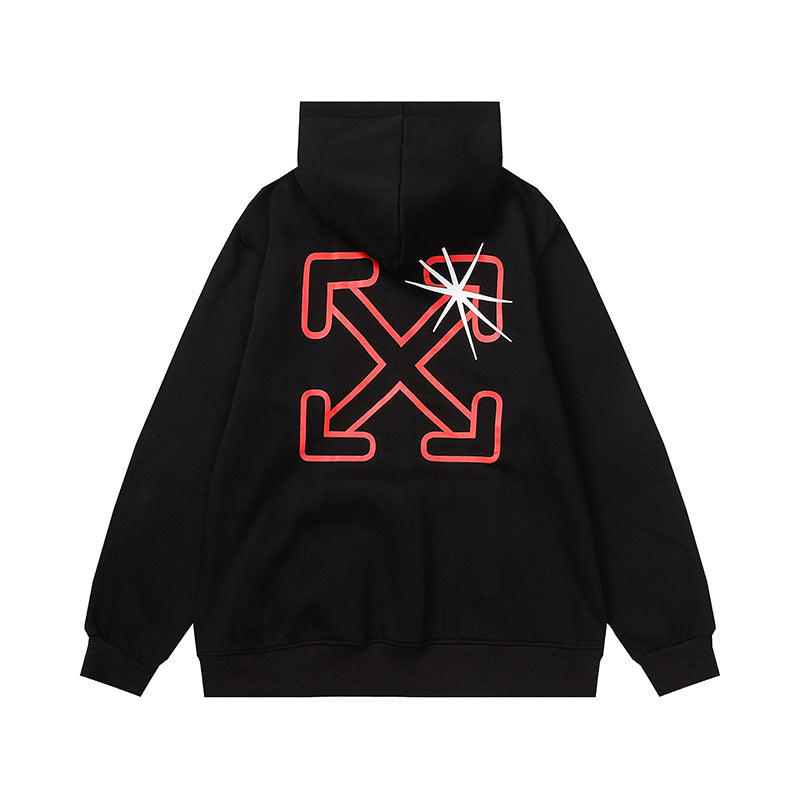 Off-White Arrow Graphic Print Hoodie Streetwear Unisex