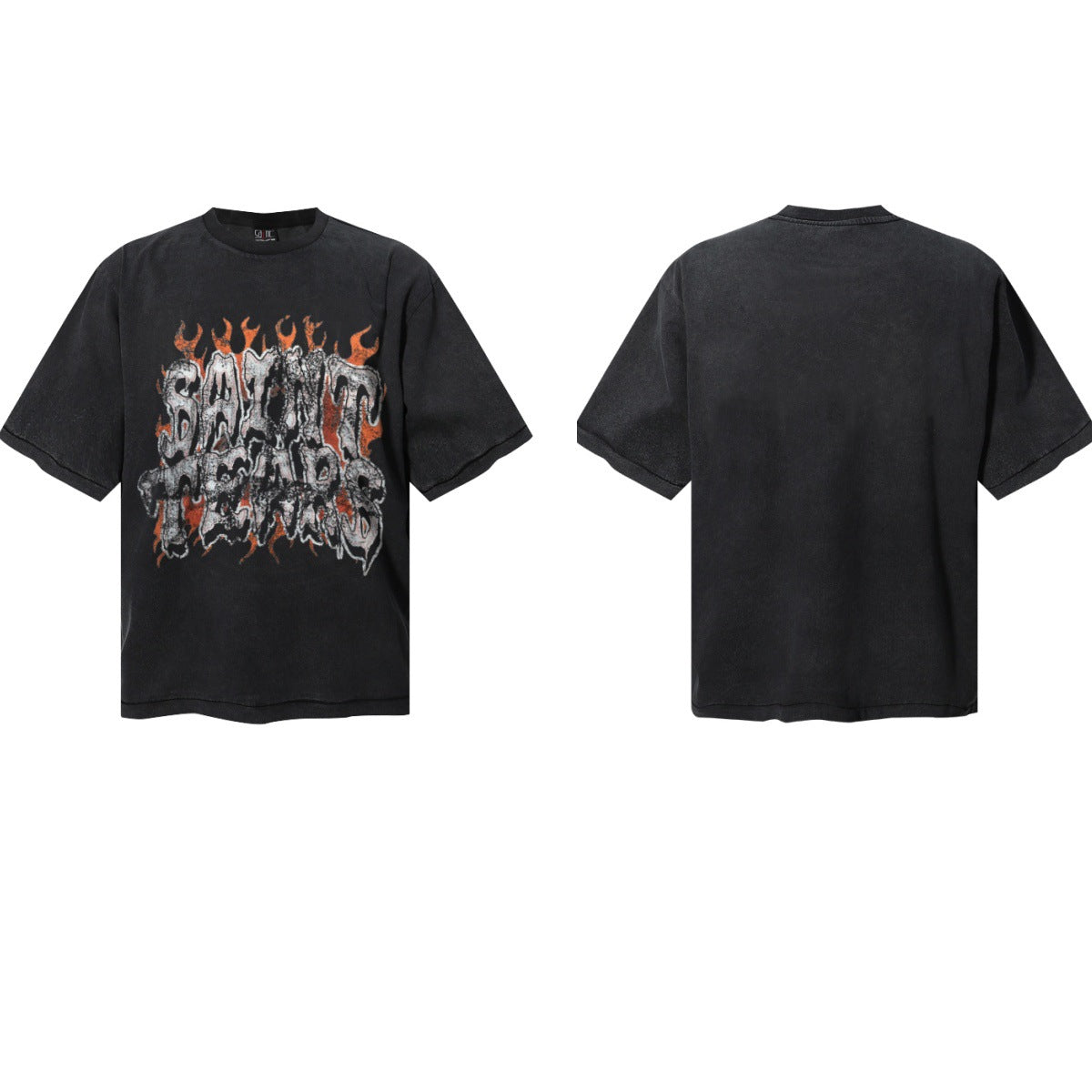 Saint Michael Vintage Washed Graphic Print Loose Streetwear T-Shirt