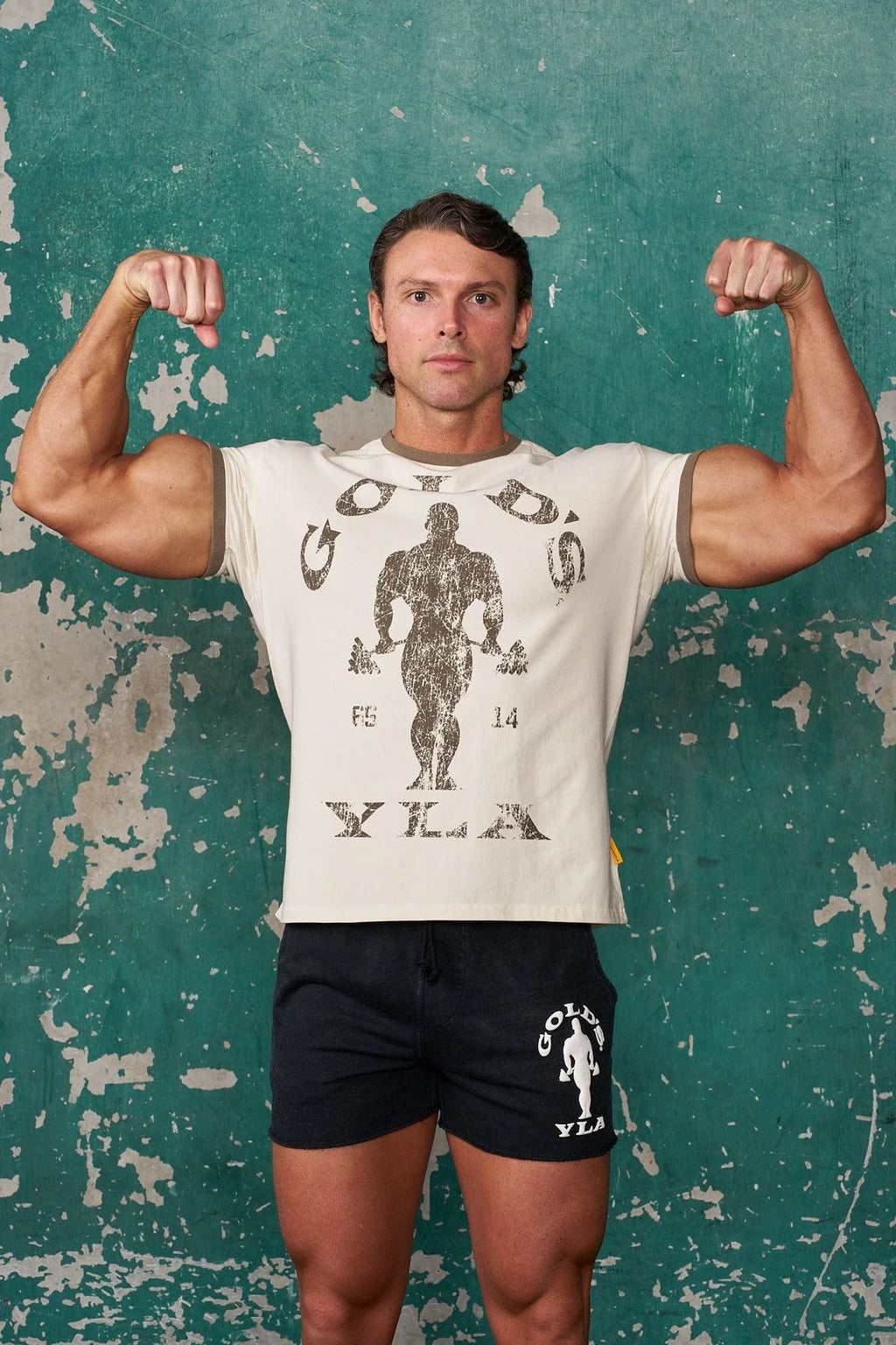 YOUNGLA 4009 Golds Gym Ringer Tees
