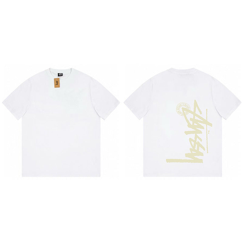Stussy Graphic Print Collection Loose Casual Short Sleeve T-Shirt
