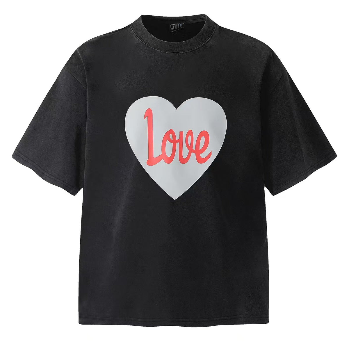 Saint Michael Vintage Washed Multi‑Print Graphic Oversized Tee Street