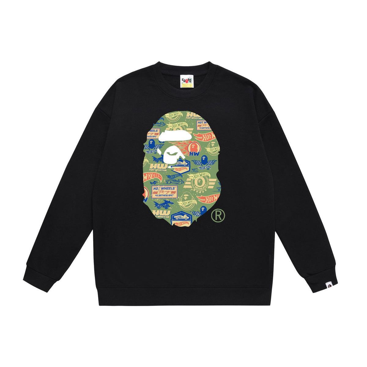 BAPE Crewneck Sweatshirt Ape Head Multi Graphic Street Pullover