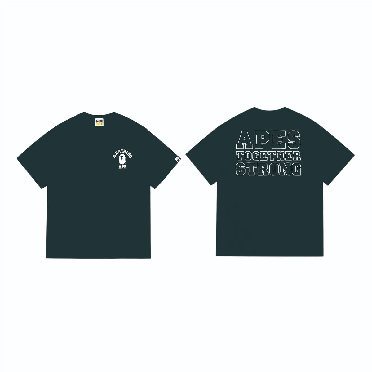 Bape Multi‑Ape‑Head Graphic Oversized Tee Streetwear Unisex