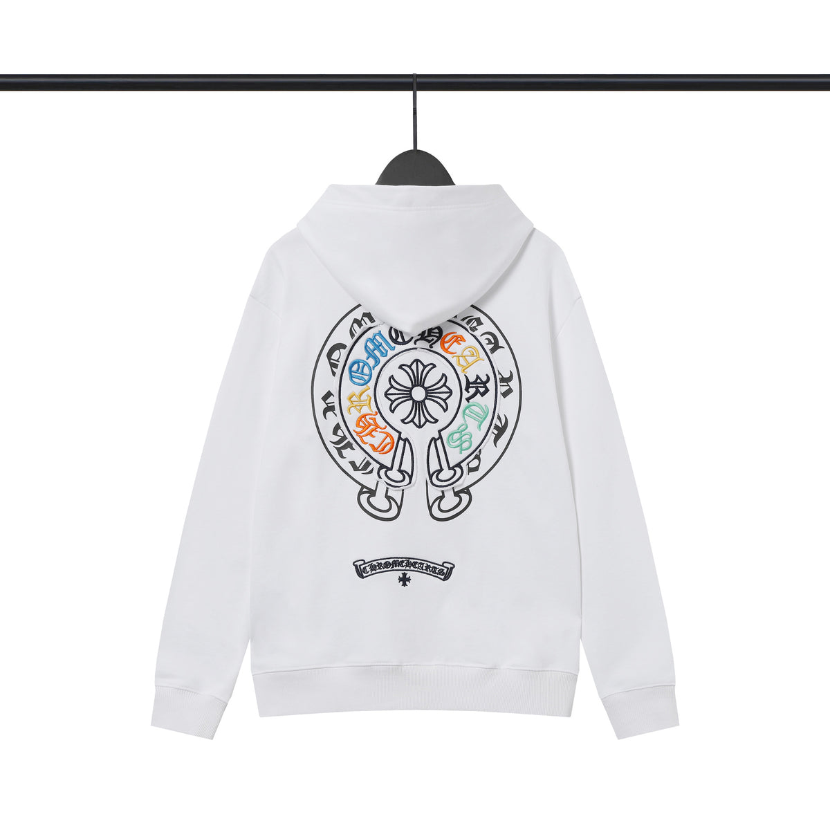 Chrome Hearts Multi‑Cross Sanskrit Graphic Oversized Hoodie Streetwear